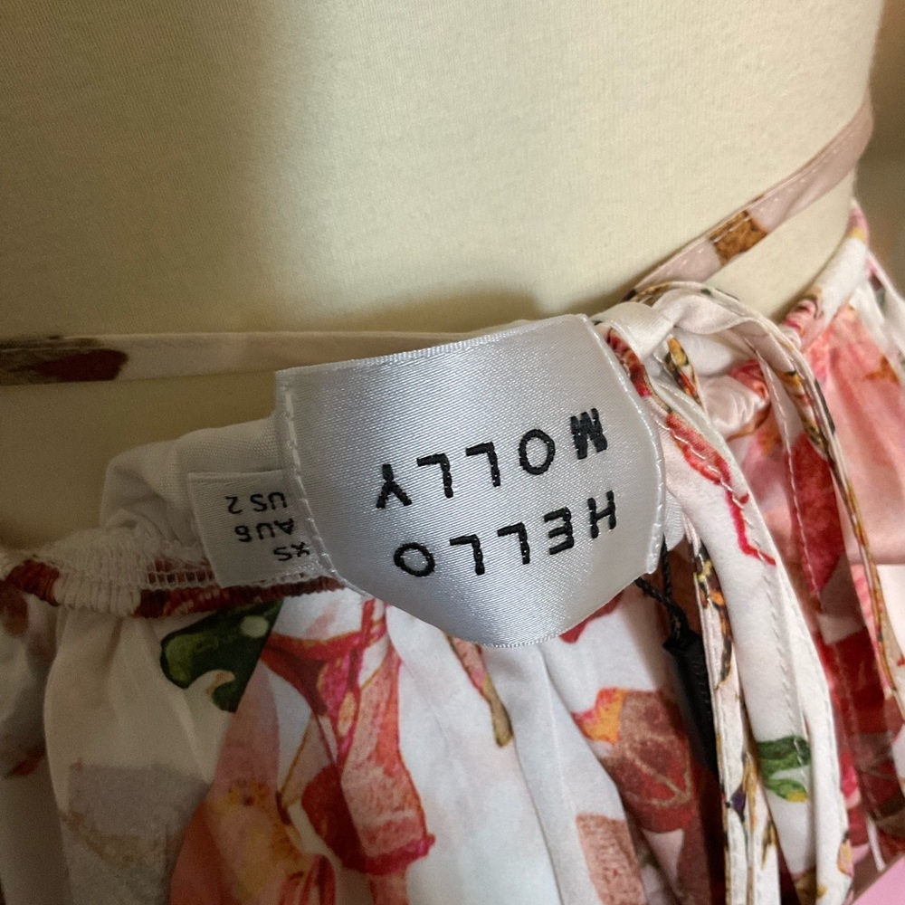 Hello Molly Floral Satin Halter Maxi Dress Size 2‎ New - Picture 2 of 5